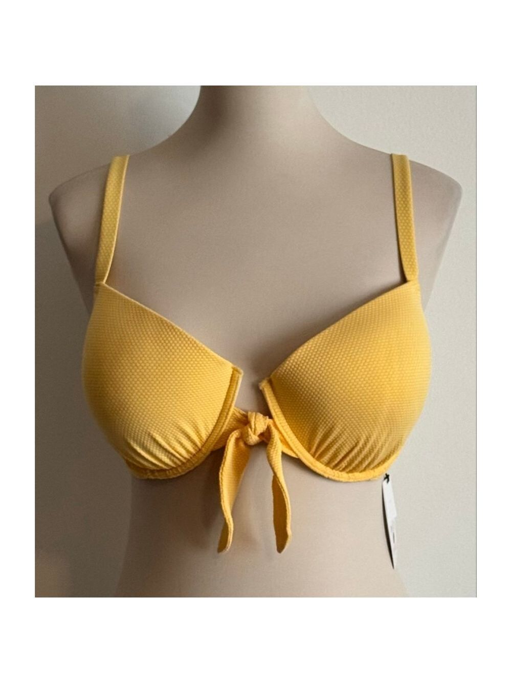 Women's Shade & Shore Yellow Bikini Top 38D